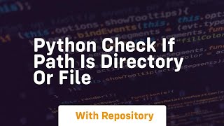 python check if path is directory or file