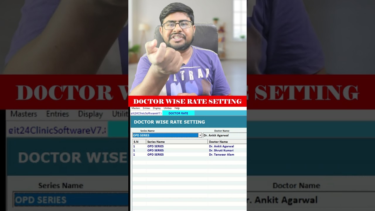 Doctor Wise Rate Settings in Hospital/Clinic Software 