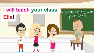 Sam becomes Ella's teacher - Comedy Animated Story - Ella English