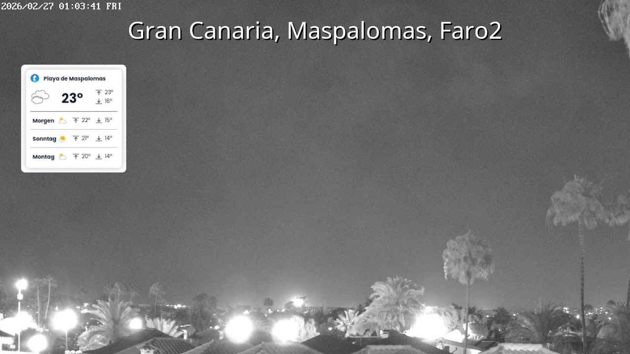 Live Cam Gran Canaria Maspalomas Faro2 und Berge