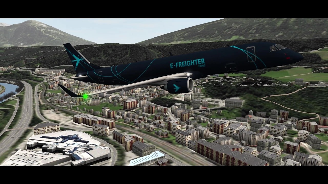 Embraer E190F in the special livery of the airline Embraer E Freighter Keflavik, Iceland at Innsbruc