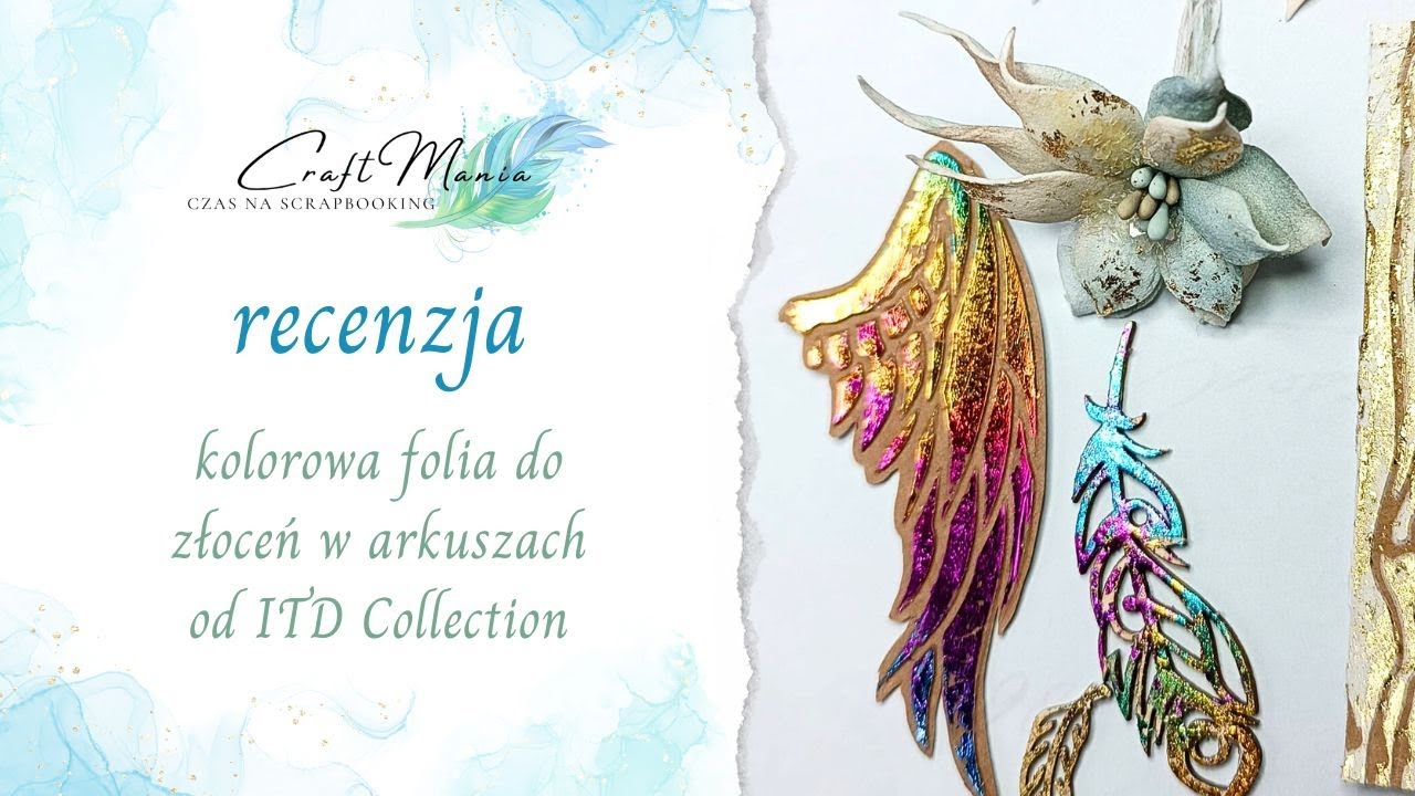 Folia do złoceń w arkuszach od ITD Collection - zastosowanie bez użycia laminatora. Moje sposoby.