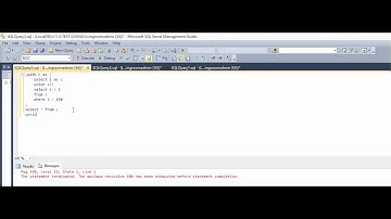 MSSQL -  How to fix error  - The statement terminated  The maximum recursion 100