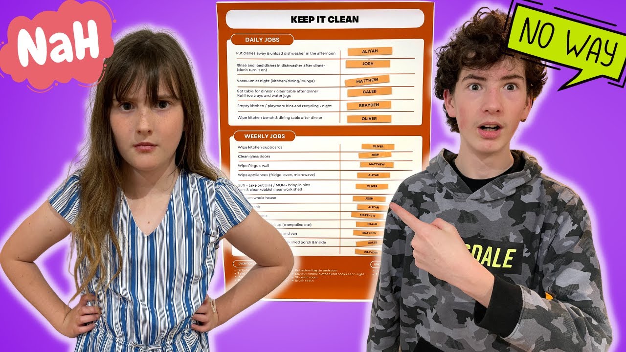 KIDS ARE NOT HAPPY | SHOCKING NEW CHORE CHART