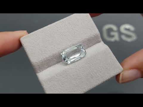 Cushion cut aquamarine 4.23 carats, Nigeria Video  № 2