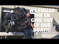 We pulled the Engine out of our boat || Boat Projects || Removing a Jasper Engine from a boat ||