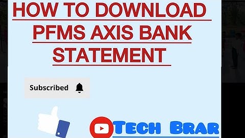 How to download PFMS Axis Bank statement #axisbank #epa #pfms #govtschool #punjabschool