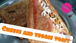 Cheese and veggie toast by paaramparik khana. very easy, very tasty.... must try.