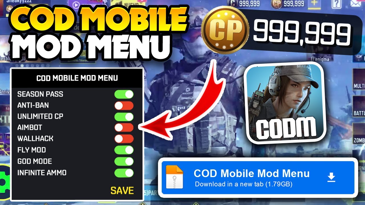 🔥 COD Mobile HACK/MOD 2025 🤑 MOD MENU Unlimited COD Points, Wallhack ...