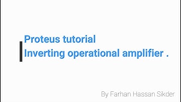 Inverting operational amplifier (op-amp 741s) with Proteus