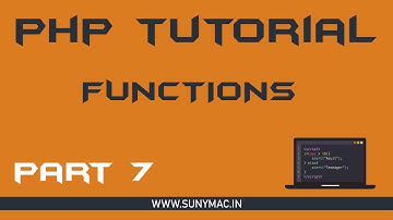 FUNCTIONS in PHP ||GTU || Lecture 7|| Sunny Mac || Gujarati