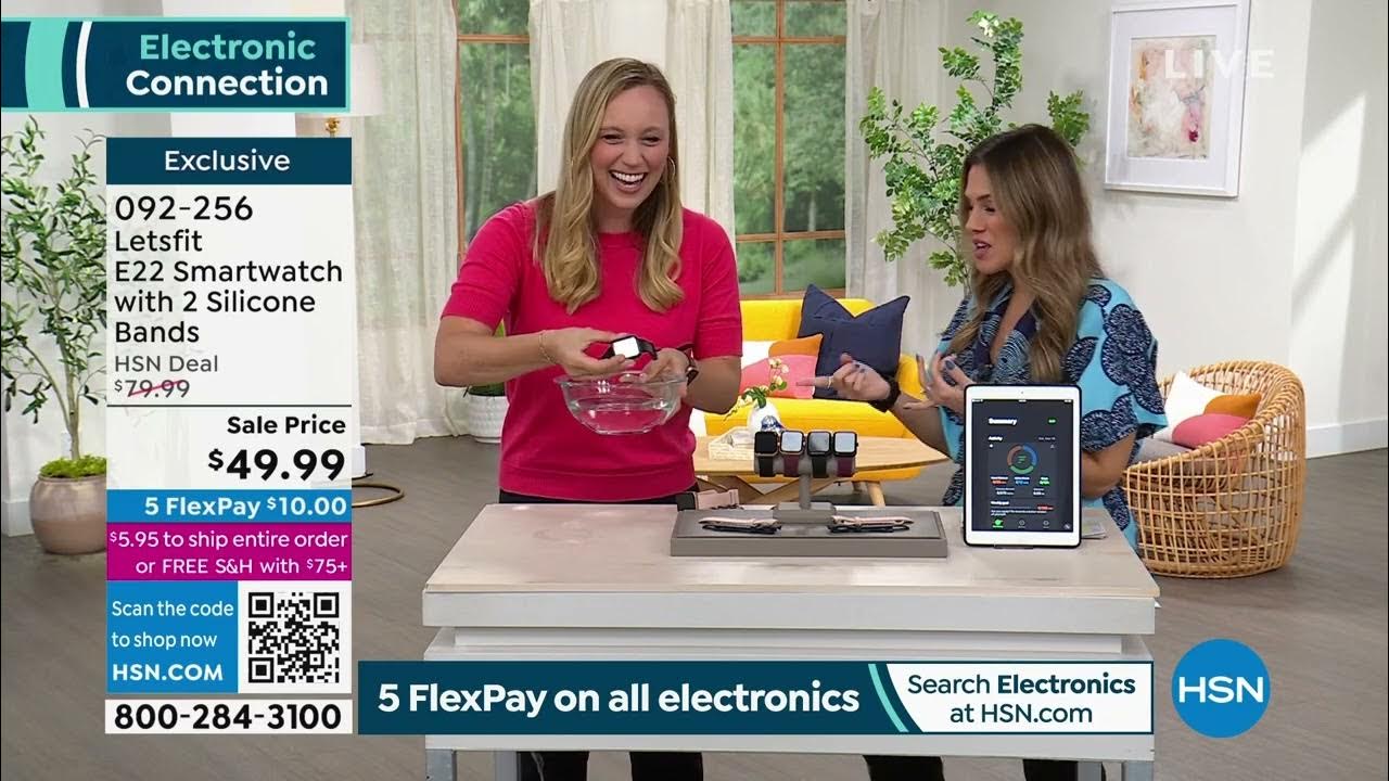 Letsfit E22 Black Smartwatch with 2 Silicone Bands YouTube