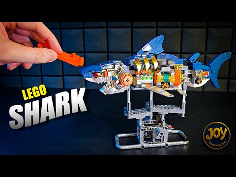 Конструктор детский механический двусторонний конструктор  АКУЛА от MJI , 687 деталей, конструктор для детей, видео 1