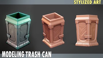 Modeling, Sculpting, and Texturing a Stylized Trash Can with Maya, Zbrush, and Painter