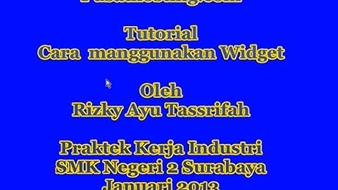 Cara Menggunakan Widget Wordpress