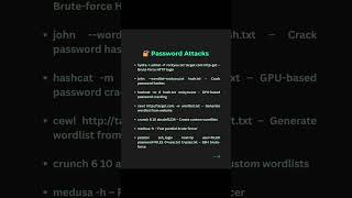 🐉Kali Linux🐉 Cheat Sheet for 😈Penetration Testers#bugbounty #ethicalhacking #cybersecurity #infosec