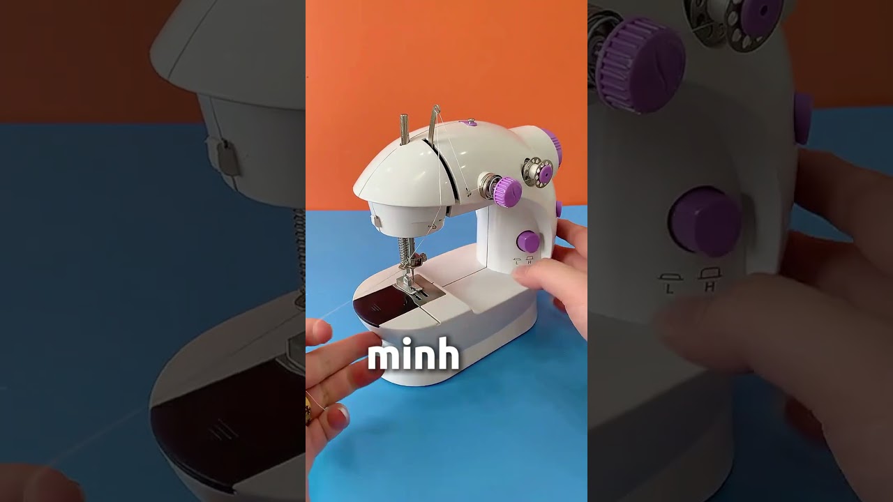 Máy May Mini Để Bàn Gia Đình - Máy Khâu Cầm Tay Mini Gia Đình #tienich #maykhau #maymay #viral