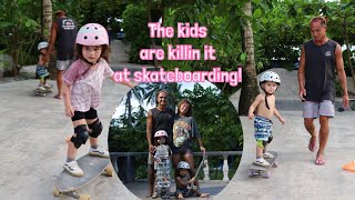 Skateboarding session with the kids!