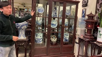 2 Tủ Bày Đồ Lối Huế - Tủ Rượu Đẹp - Nội Thất Nhà Gỗ - Nội Thất Nhà Cổ Xưa - Trường Kỷ Đẹp - Đồ Gỗ Cổ