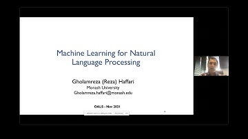 OAMLS -- Machine Learning for Natural Language Processing -- Reza Haffari