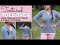 Textured Pullover - Free Crochet Sweater Pattern for Beginners | Yay For Yarn