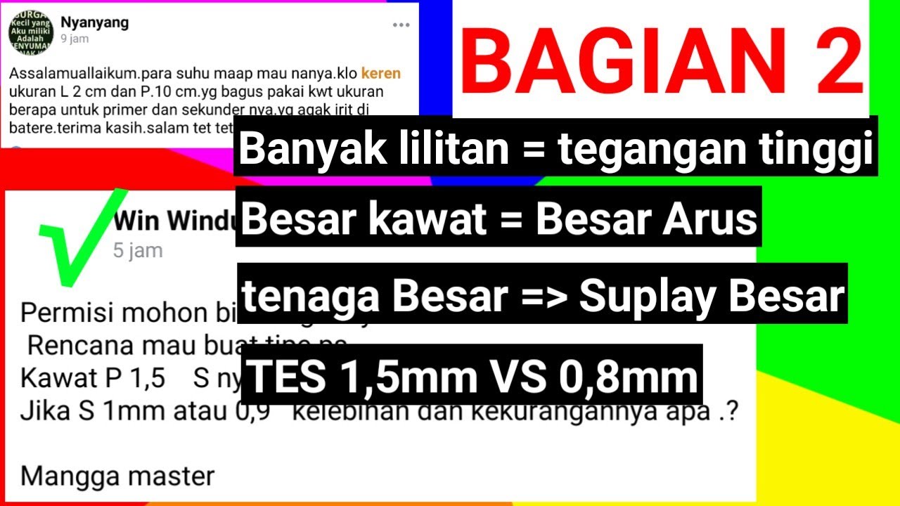 CARA MENENTUKAN KAWAT PRIMER & SEKUNDER SETRUM IKAN DENGAN BAIK