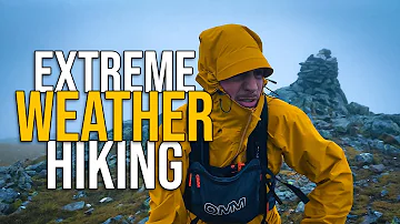 Hiking in a Storm - Brutal Wind on a Scottish Mountain