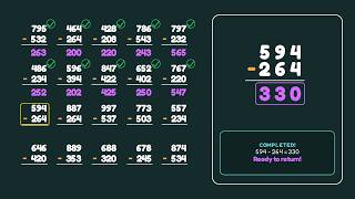 3-Digit Subtraction Without Regrouping | Math Practice for Kids