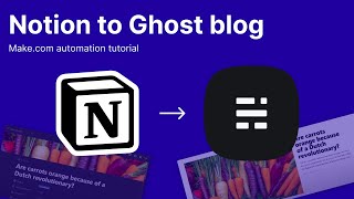 Notion to Ghost tutorial (Make.com automation)