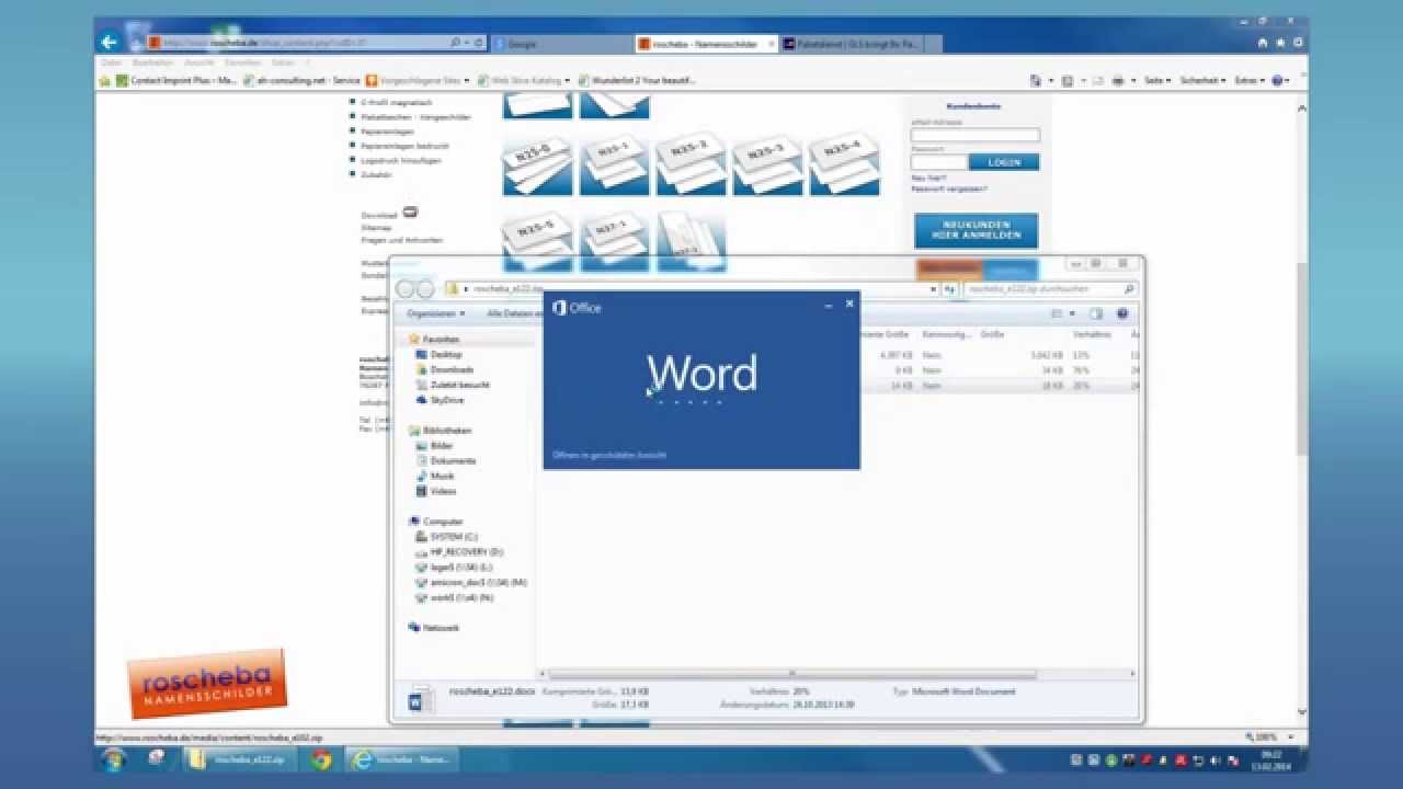 Namensschilder in Serie mit Word oder Excel 