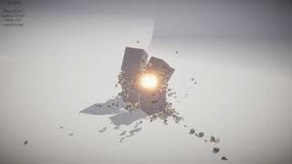Demolition master. Reaslistic destructions. Dark clouds
