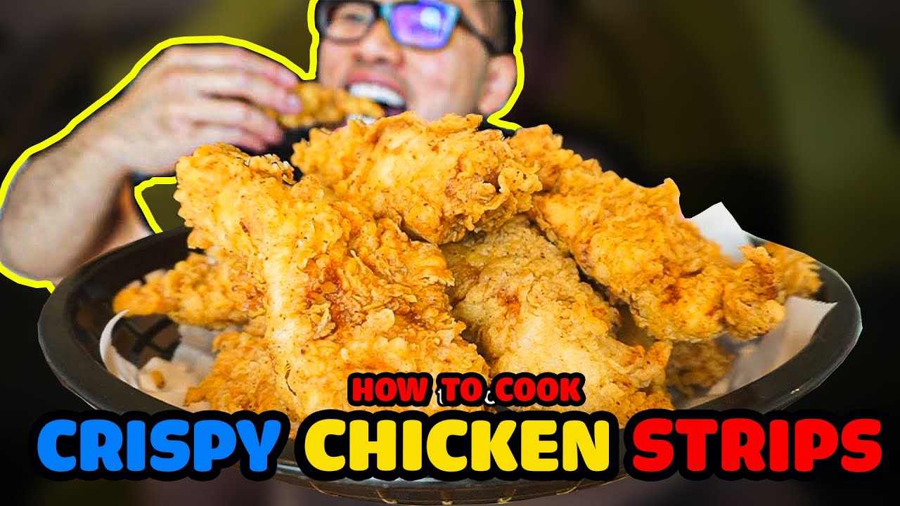 How to cook EXTRA CRISPY CHICKEN STRIPS YouTube
