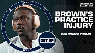 A.J. Brown dislocated his thumb at Patriots practice, but didn't miss any time 👍 | Get Up