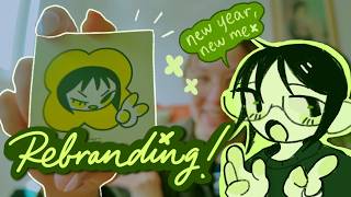 I completely rebranded my art business! ☘︎ new logo, business cards & packaging for artist alley