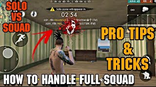 FREE FIRE || HOW TO HANDLE FULL SQUAD ALONE || RANK MATCH PRO TIPS screenshot 4