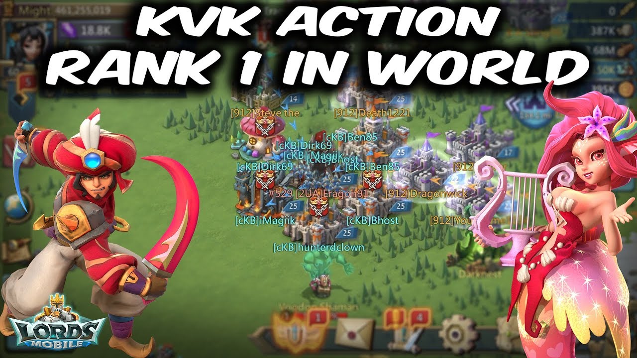 KVK Action Rank 1 In World - Lords Mobile - YouTube