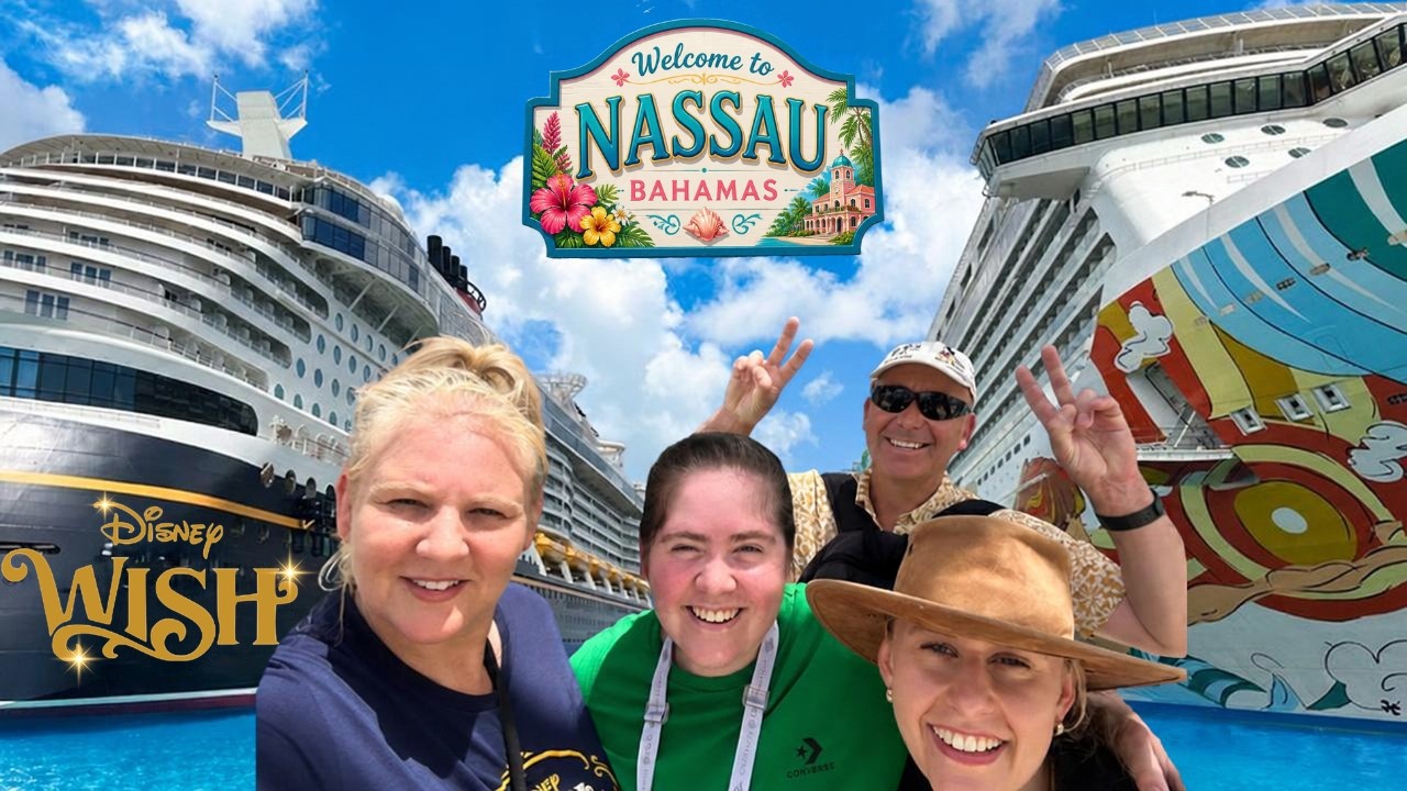 Visiting Nassau in the Bahamas for the FIRST Time! | Waterslides & PIRATE NIGHT! Disney Wish Day 2