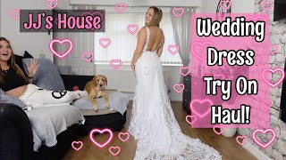 My Best Friend Picks My Wedding Dress?! | Jjs House Try On Haul