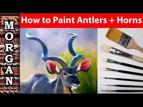 Hoe te Paint Antlers + Horns, Olieverf Lesson