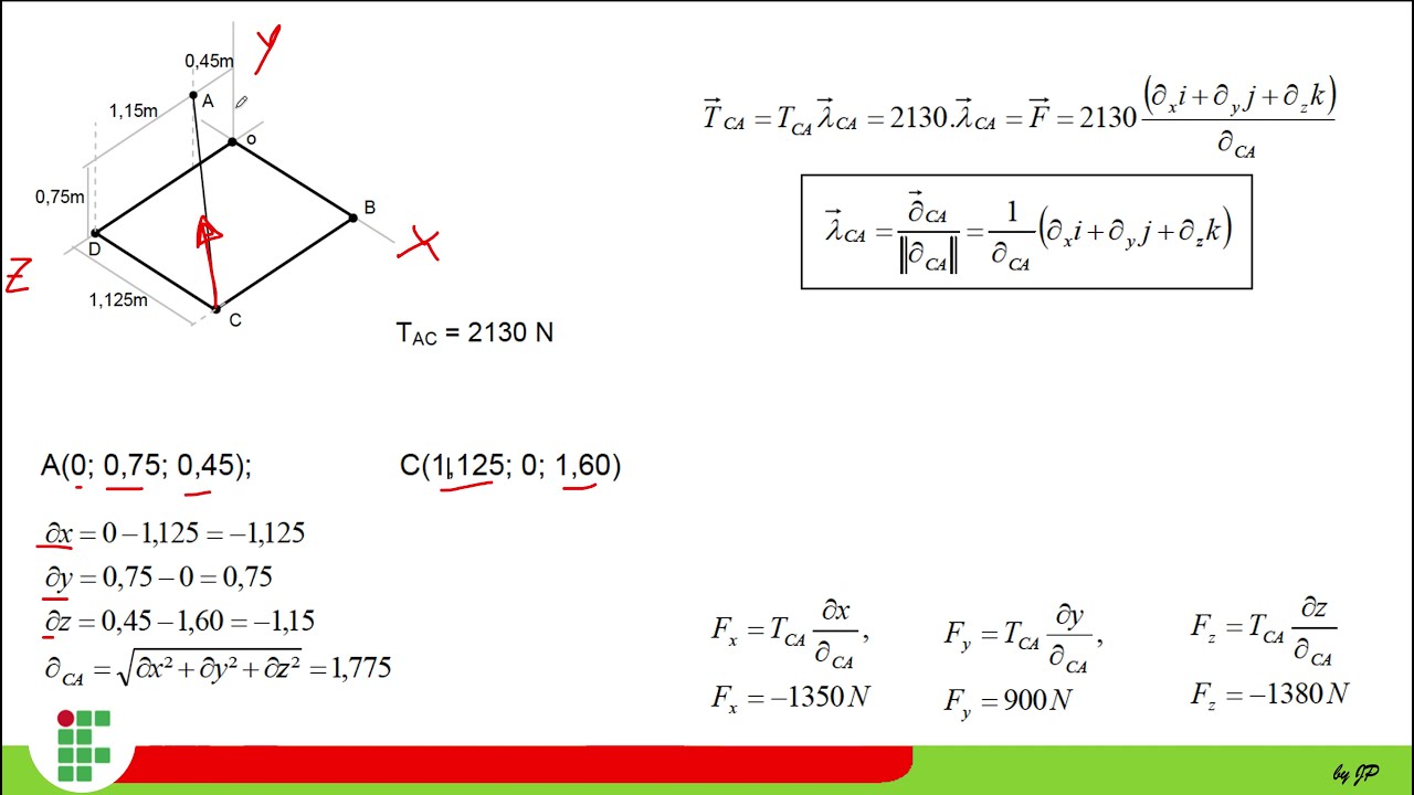 Estática de Ponto Material 3D