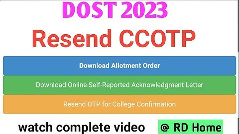 DOST 2023 CCOTP option Resend Reporting to college phase 1/2/3 students