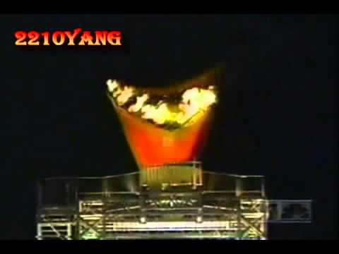torch lighting olympic 1988 2008 youtube