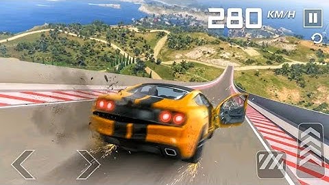 Car Crash Compilation Game - Mega Ramp Stunts Car Crash Games Android Gameplay