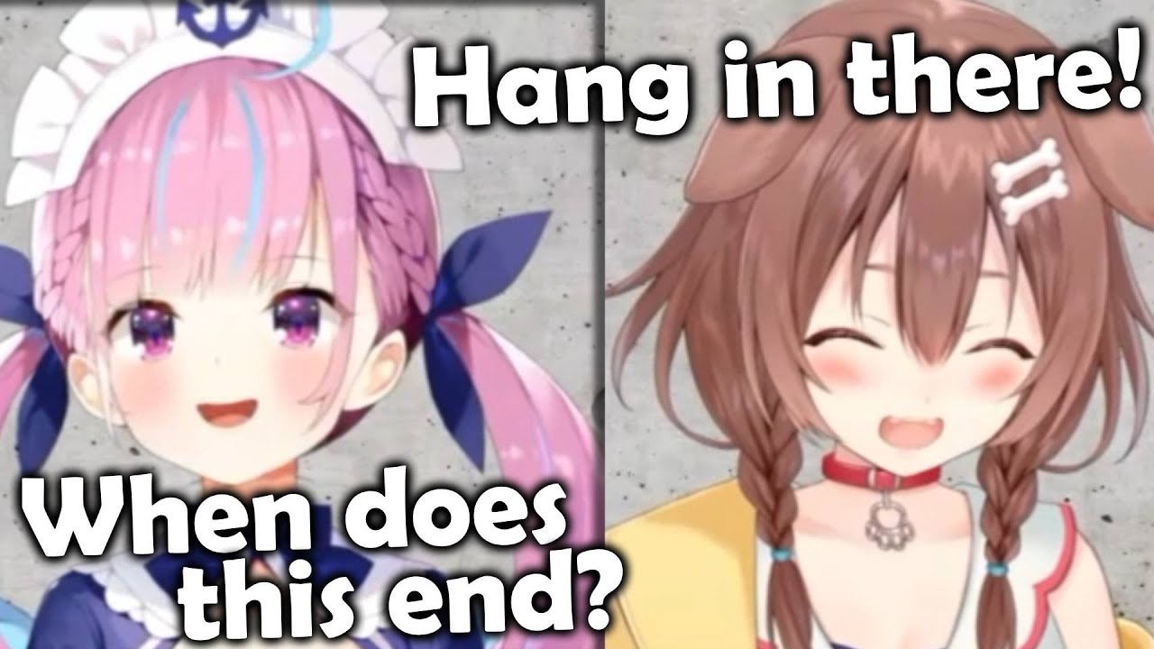 Сотрудничество Korone и Aqua 1-на-1 настолько неловкое, что это даже смешно「HoloLive/EngSub」