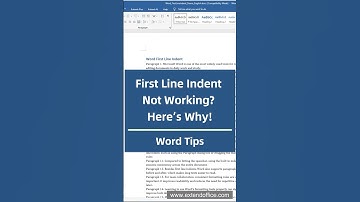 Word First Line Indent Not Working? Here’s Why! #microsoft #wordtips #kutools