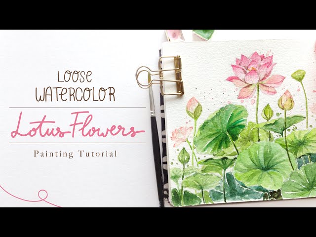 How to draw and paint Lotus Flowers