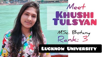 Khushi Tulsyan| Rank: 3 | M.Sc. Botany Entrance exam | @botanytheburningdesire1@MastersofBotany