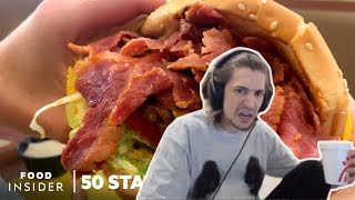 xQc Reacts to Popular Fast-Food Restaurants In Every State | 50 State Favorites