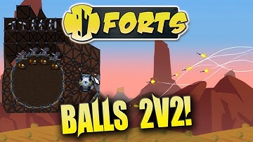 Forts Multiplayer 2v2 Gameplay New Balls 2v2 Map And Update 1.1