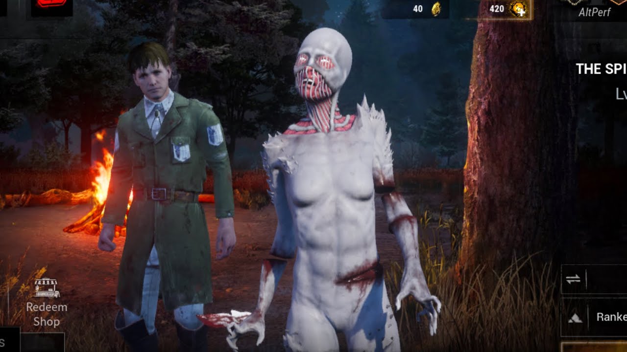 War Hammer Titan Spirit Gameplay - Dead By Daylight Mobile x Attack on Titan